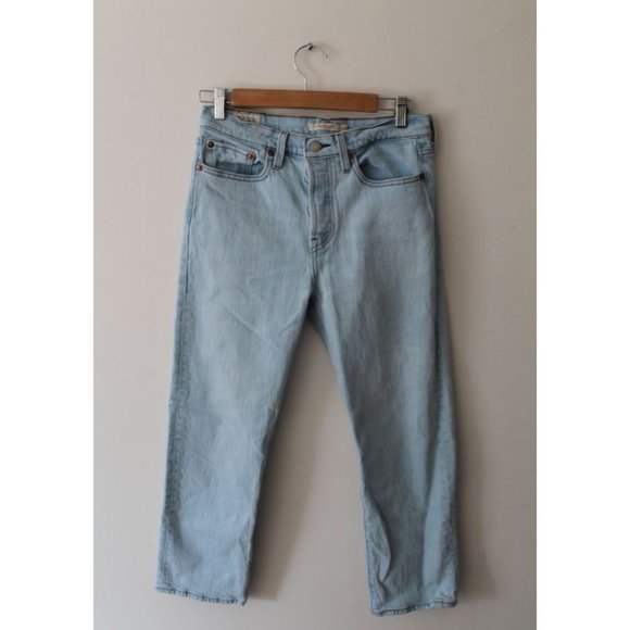 Levi's Wedgie Straight Droit Jeans Size 28 Light Denim High Rise - Picture 3 of 8